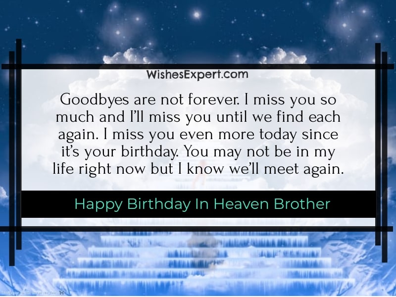 Happy Birthday In Heaven Brother