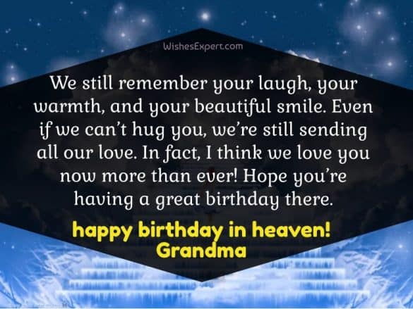 25 Best Happy Birthday Grandma In Heaven Wishes