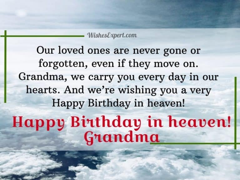 15 Happy Birthday In Heaven Grandma Wishes Wishes Expert