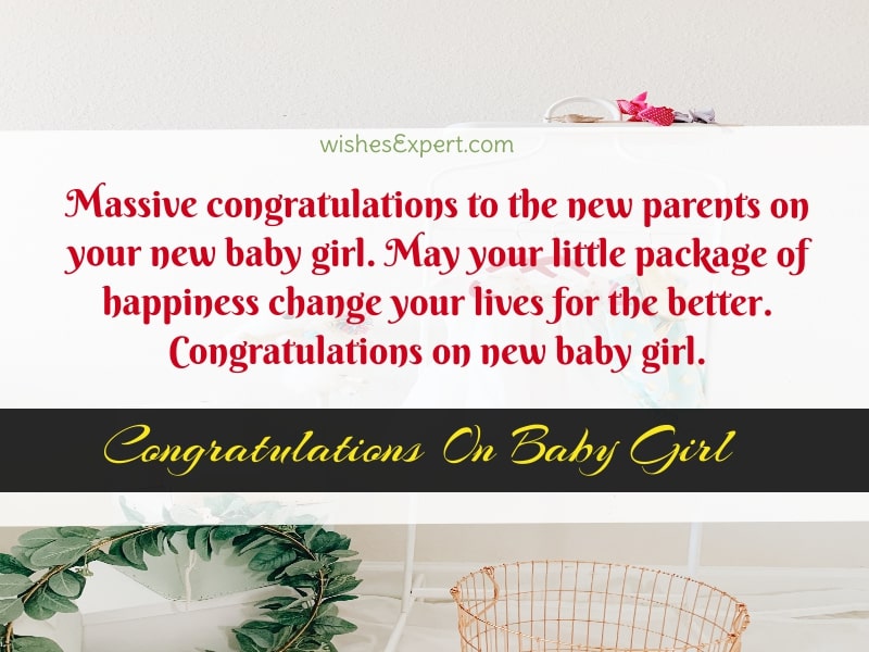 Congratulations On Your Baby Girl