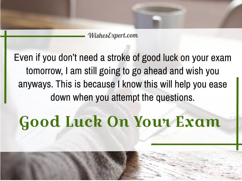 Good Luck On Your Test 