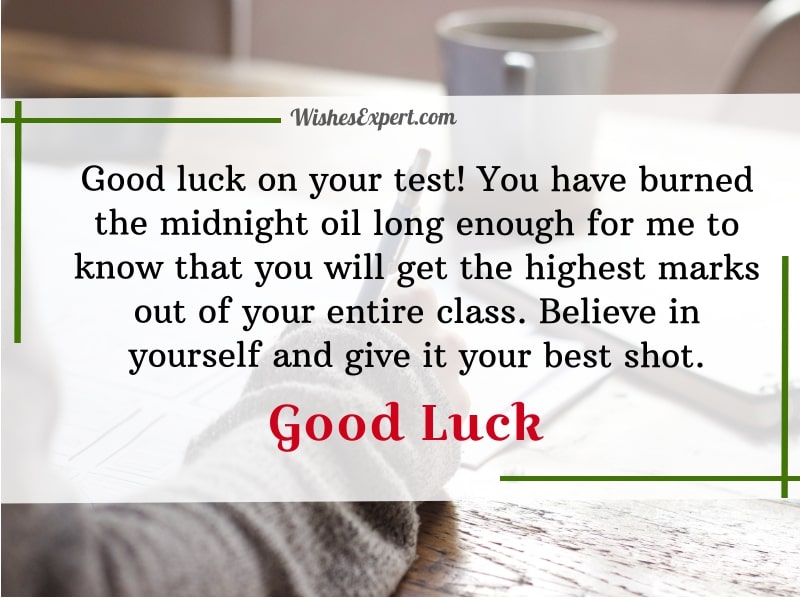 Good Luck On Your Test 