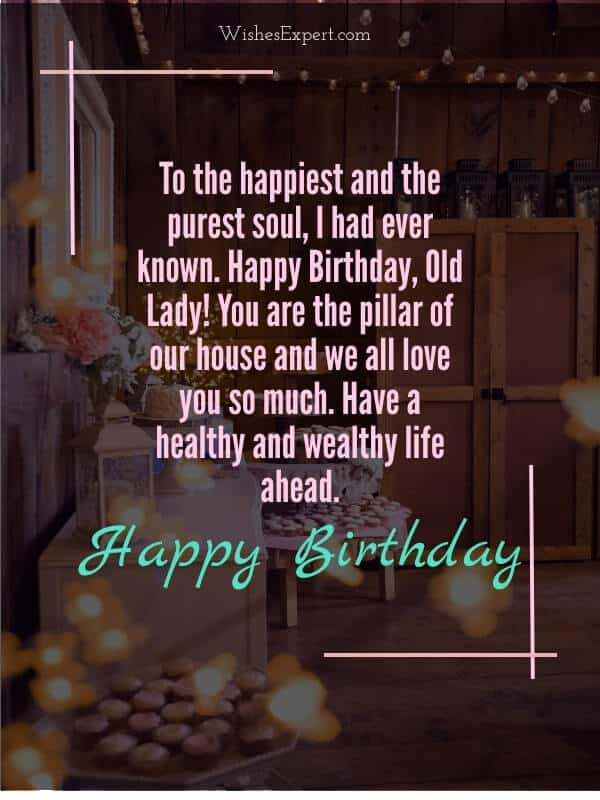 Happy Birthday Wishes For An Older Lady