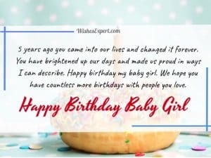 40 Cute Birthday Wishes For Baby Girl