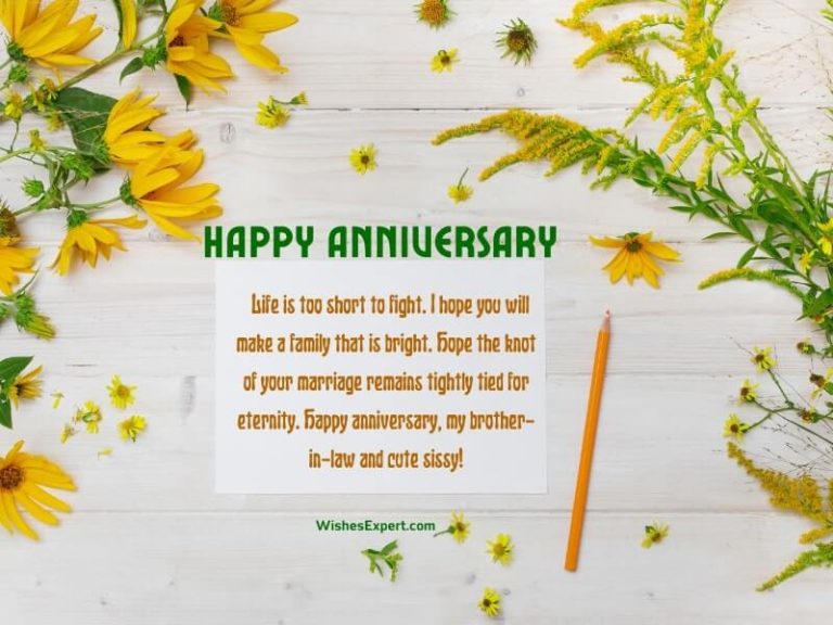 Top 35 Anniversary Wishes For Sister and Brother in Law