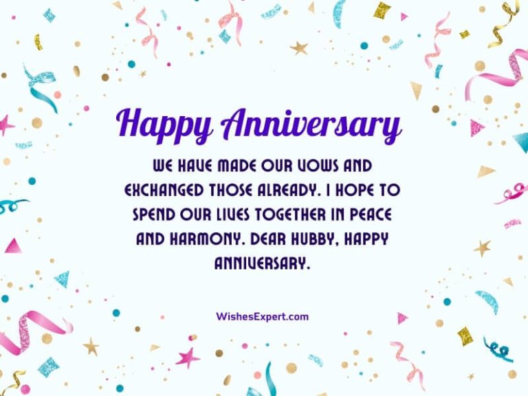 45 Best Anniversary Wishes For Husband