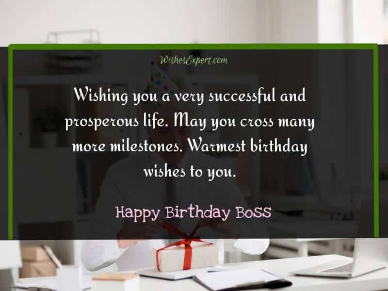 birthday message for boss