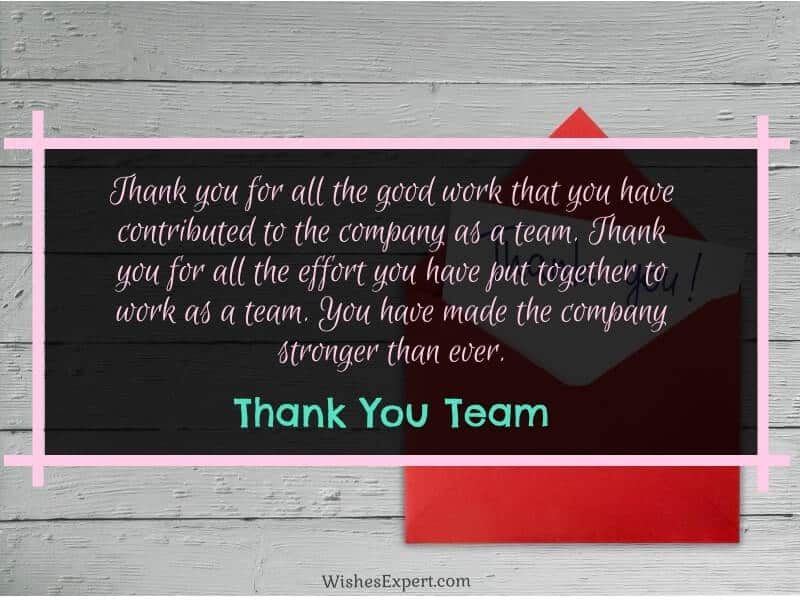 30 Best Thank You Messages for Team to Inspire