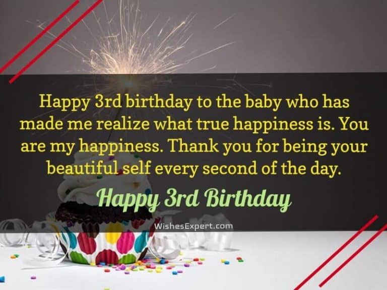30+ Cute 3rd Birthday Wishes For Kids With Images