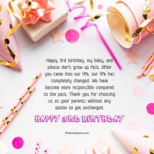 30+ Cute 3rd Birthday Wishes For Kids With Images