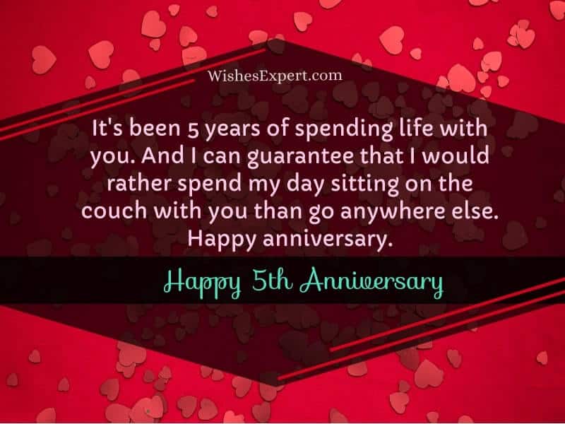 35 Happy 5 Year Anniversary Quotes For Him Or Her