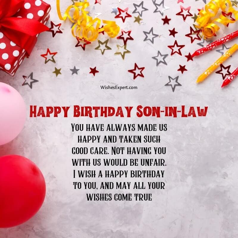 Happy Birthday Wishes For Son in Law