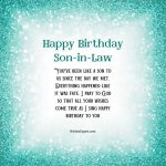 35 Cool & Creative Happy Birthday Wishes For Son in Law