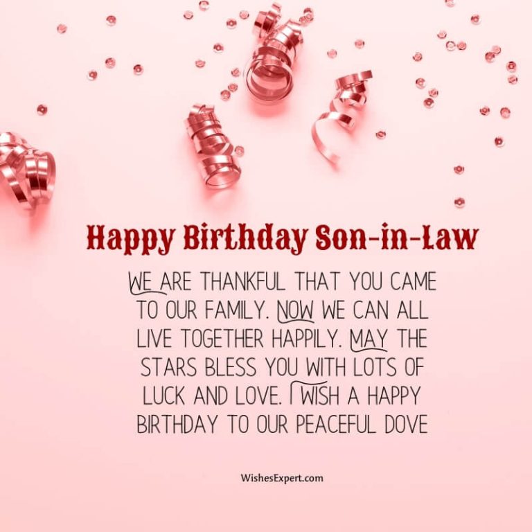 35 Cool & Creative Happy Birthday Wishes For Son in Law