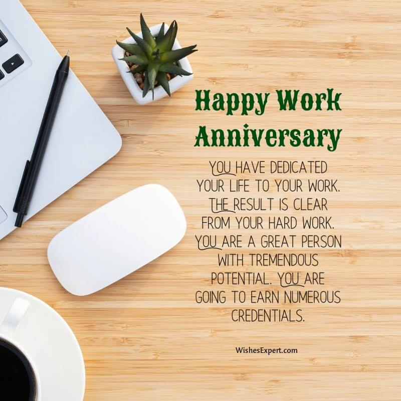 Happy work anniversary quotes
