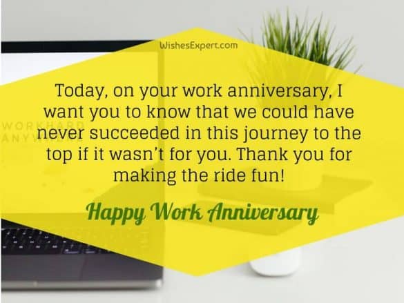 60+ Happy Work Anniversary Quotes With Images