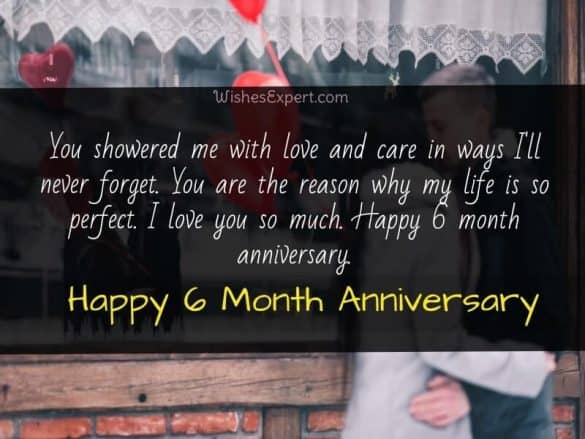 6 month anniversary wishes for couple in english