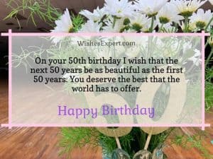 Happy 50th Birthday- Wishes, Quotes and Messages – Wishes Expert