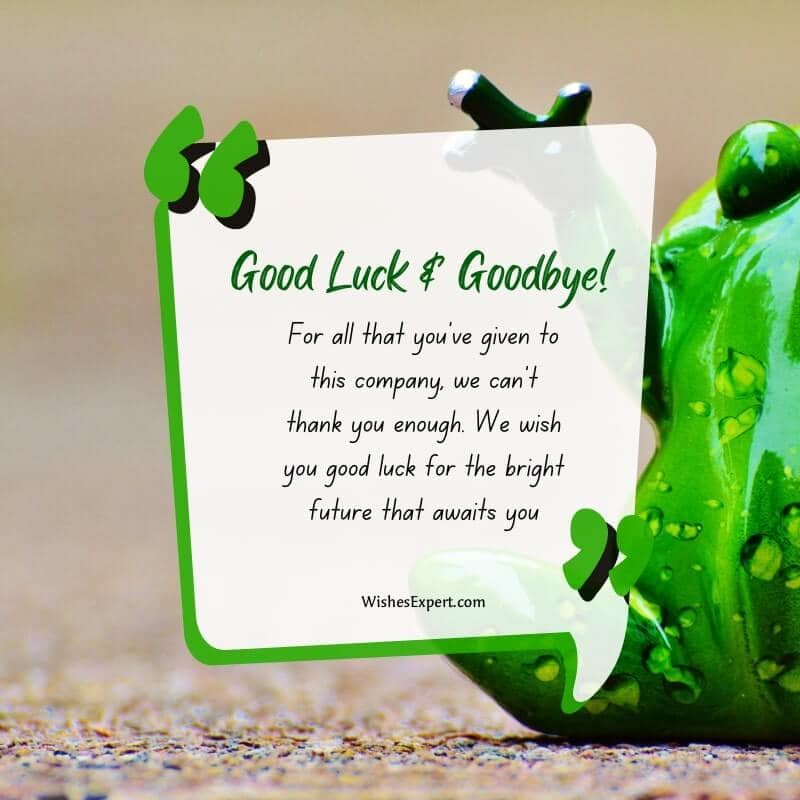 Goodbye And Good Luck Messages For Colleagues