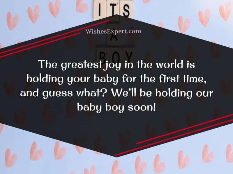baby boy announcement
