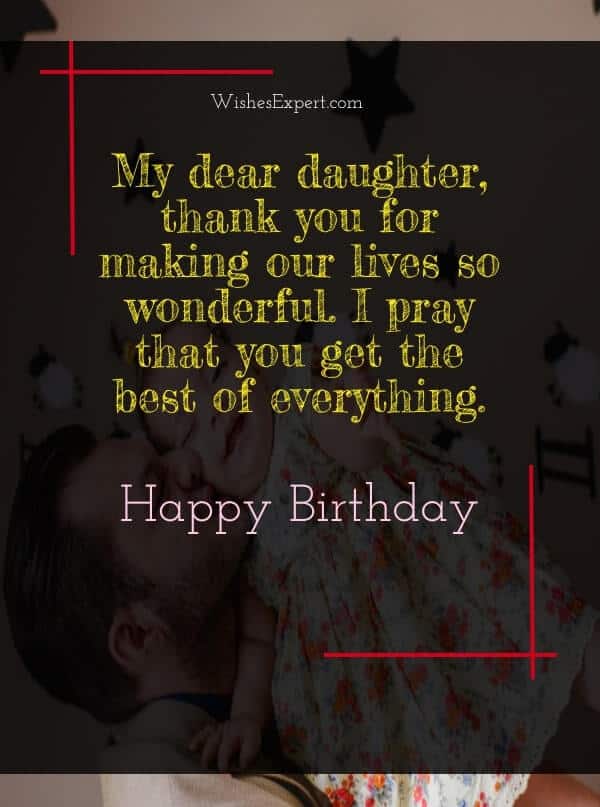 Father Wishes to Daughter on Her Birthday