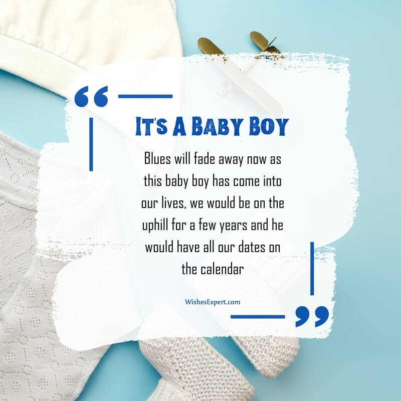 Baby boy announcement messages