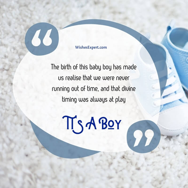Baby boy announcement messages