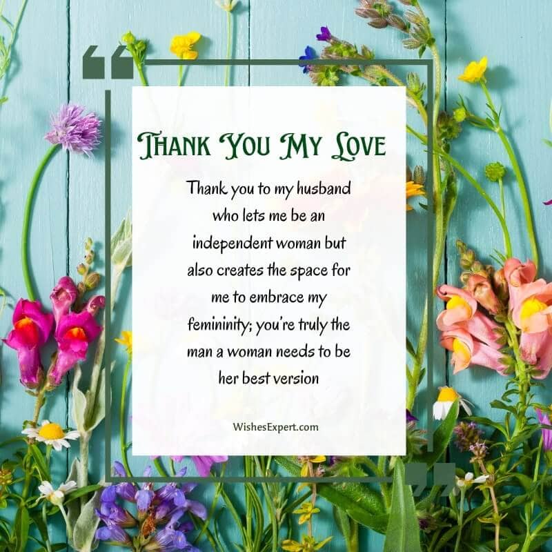 Thank You Messages For Your Husband