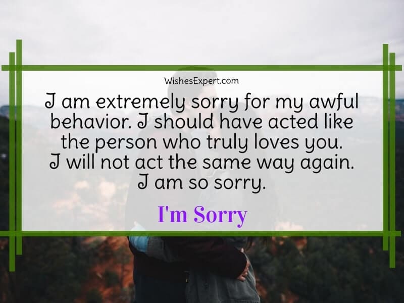Apology to girlfriend