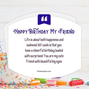 40+ Cute Happy Birthday Beautiful Friend Wishes With Images