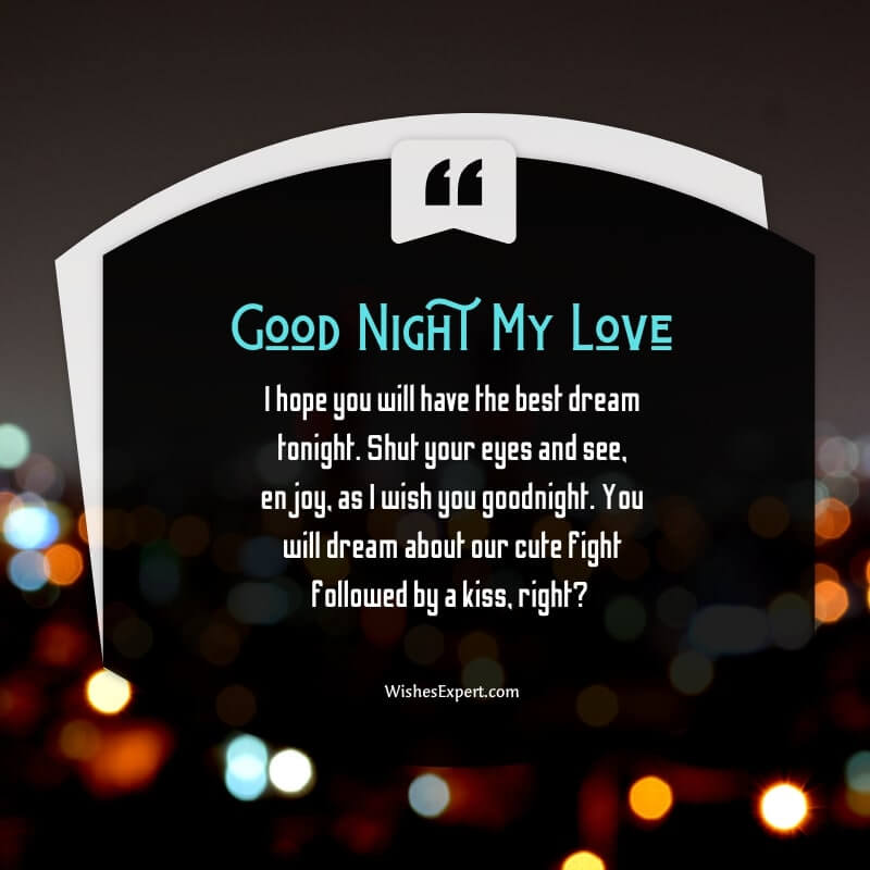 Good night My Love Quotes and Messages