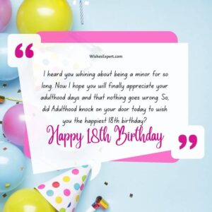 55+ Best Happy 18th Birthday Wishes and Messages