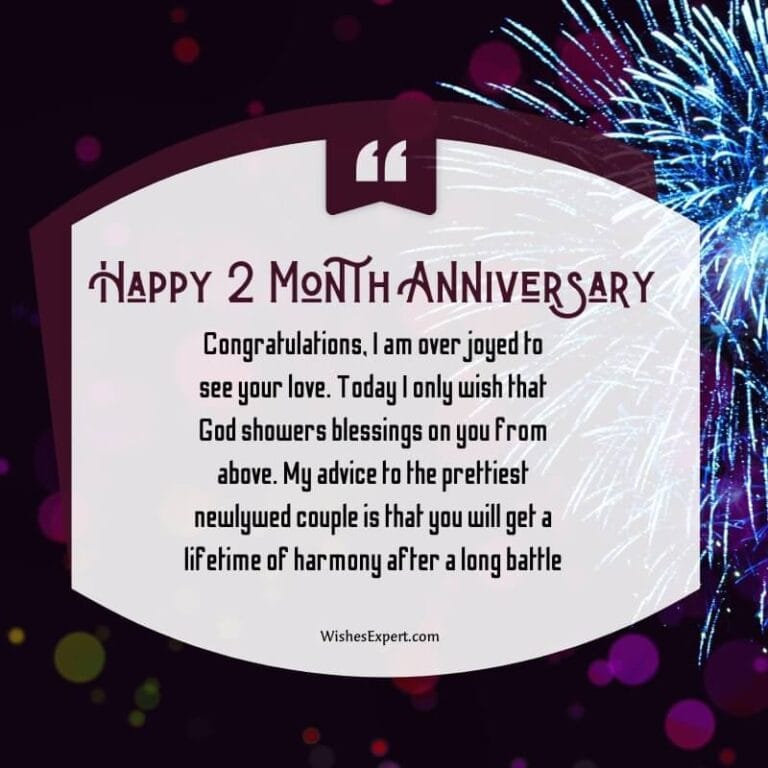 2 month anniversary wishes for couple