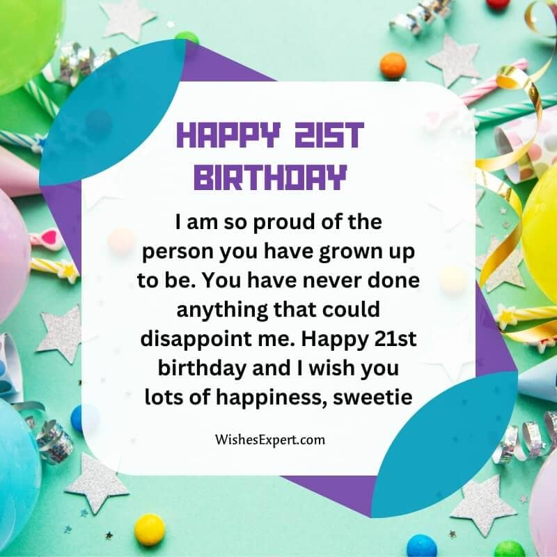 Happy 21st Birthday Wishes and messages