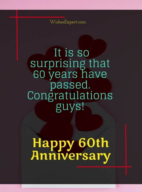 45 Best Happy 60Th Anniversary Wishes And Messages – Wishes Expert