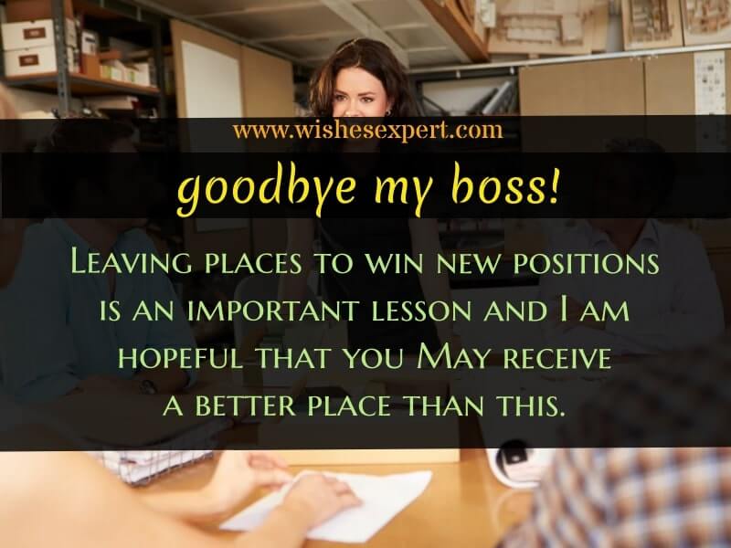 Farewell Wishes To Boss Who Is Leaving