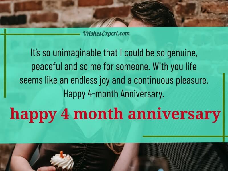 4 month anniversary quotes for girlfriend