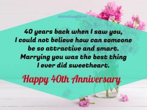 65 Happy 40th Anniversary Wishes - Ruby Anniversary