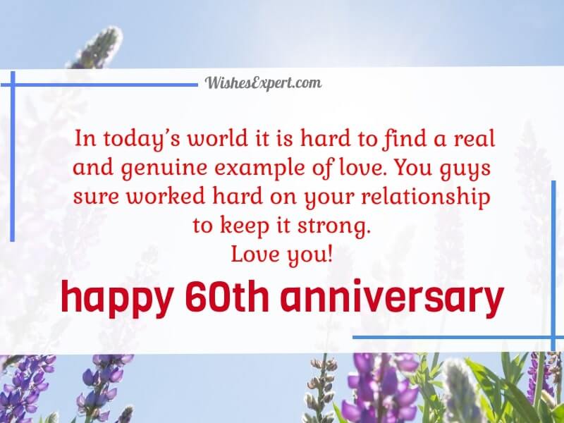 45 Best Happy 60th Anniversary Wishes And Messages – Wishes Expert