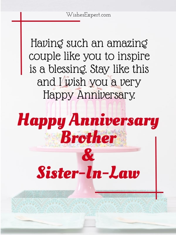 Happy anniversary wishes for brother and sister-in-law with Images