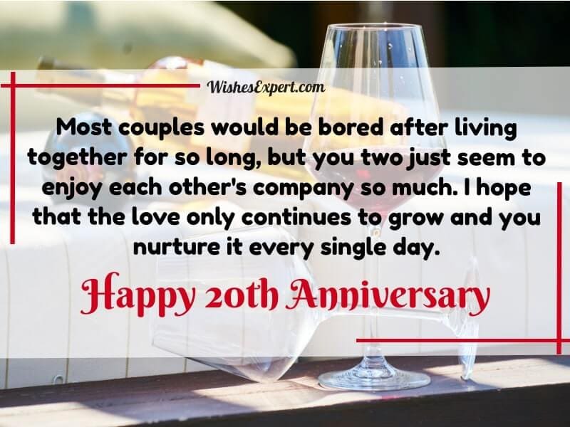 35+ Happy 20th Anniversary Wishes And messages