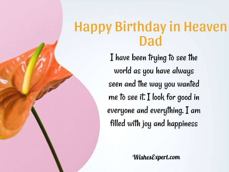 Heavenly Birthday Wishes For Dad