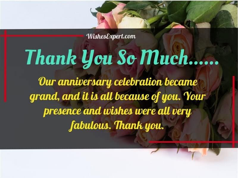 Thank You For Anniversary Wishes