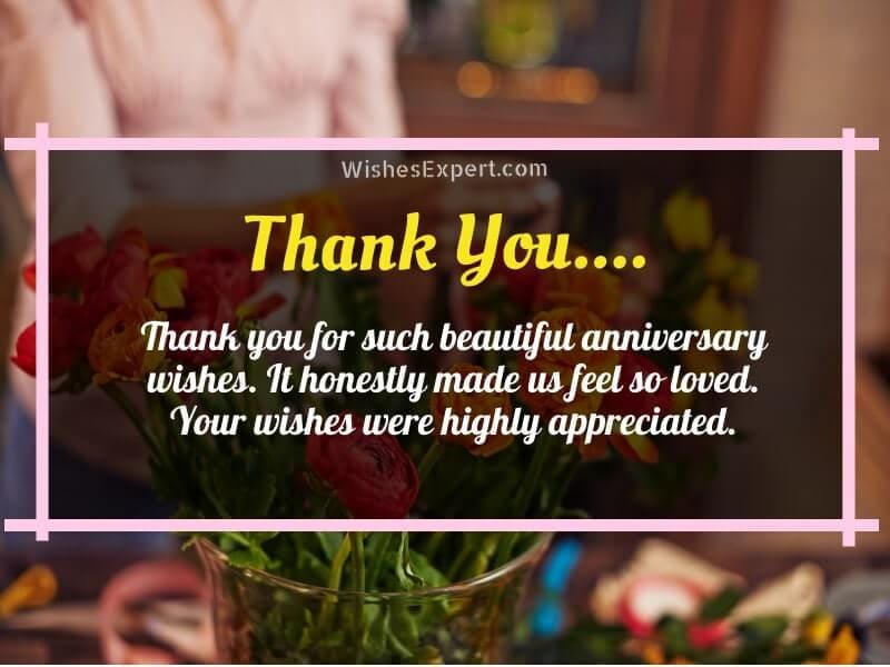 25 Best Thank You Messages for Anniversary Wishes