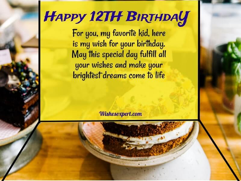 Happy 12th Birthday Wishes with Images