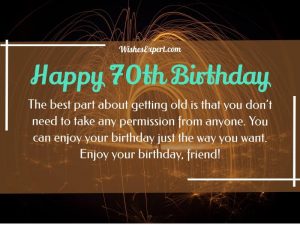 Happy 70th Birthday - Wishes And Quotes