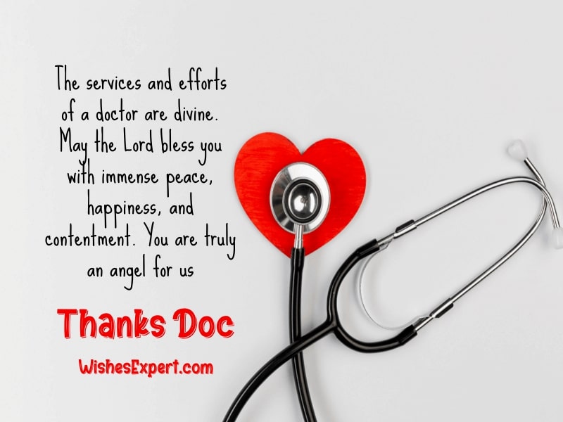 Thank You Doctor Message