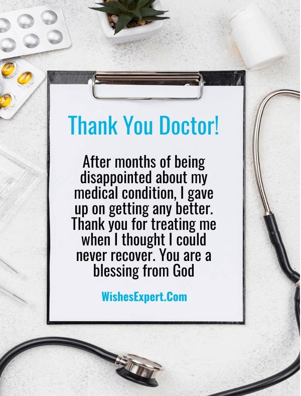 Thank You Messages For Doctor After Surgery And Treatment
