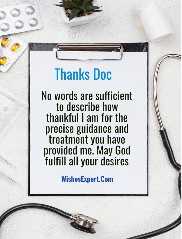 Thank You Messages For Doctor After Surgery And Treatment