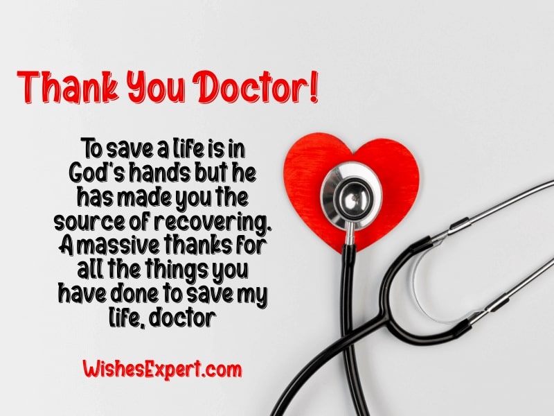 Thank You Note To Doctor
